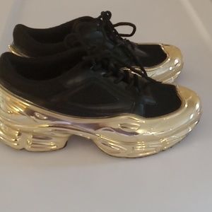 Black and Gold sneakers Size 7